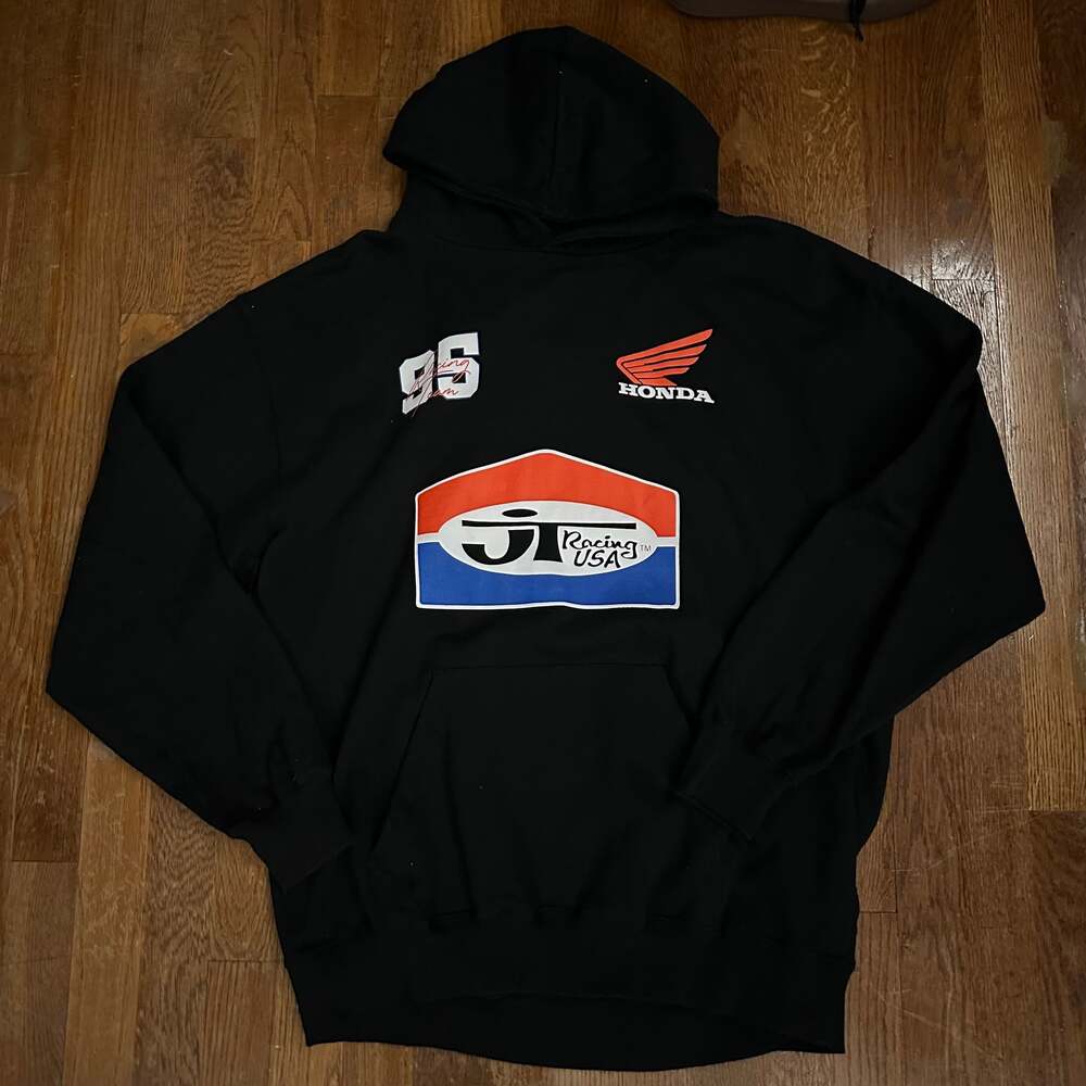 New! Honda JT Racing USA Pullover Hoodie Sz.Large Motocross Cycle 95 Team HRC